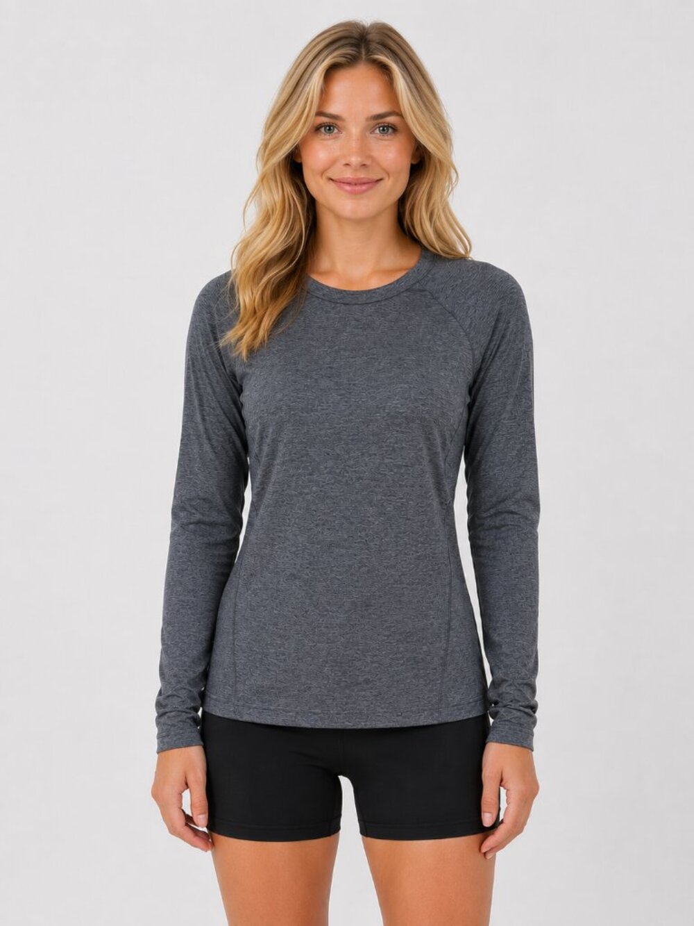 Nike Pro Long Sleeve Charcoal Gray Dri-Fit Shirt Thumb Holes Women's Size Small